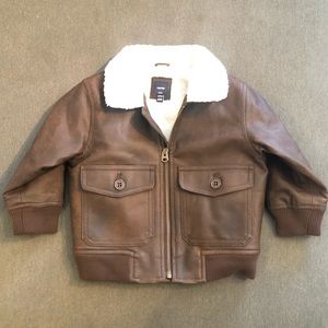 GAP Boys Aviator Jacket with Sherling size 18-24 M
